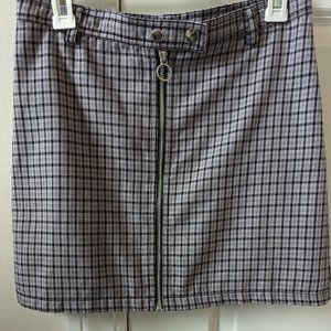 Pink Houndstooth Mini-Skirt